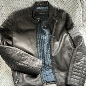 Andrew Marc New York Racing Leather Moto Jacket